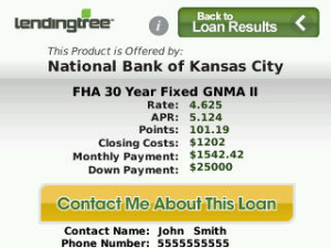 LendingTree Mortgage Rate Finder for blackberry app Screenshot