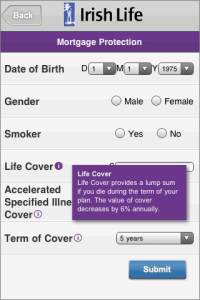 Irish Life - Insurance Quote for blackberry app Screenshot