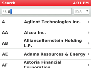 Morningstar for blackberry app Screenshot