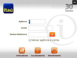 Itaú for blackberry app Screenshot