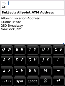 Allpoint - Global Surcharge-Free ATM Network for blackberry app Screenshot