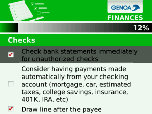 Finances Checklist