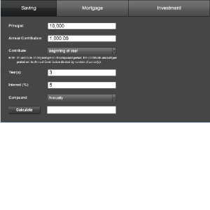 Financial Calculator for blackberry app Screenshot