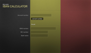 Belgian IBAN Calculator