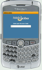 MobileLockbox for blackberry app Screenshot