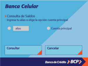 Banco de Credito BCP for blackberry app Screenshot