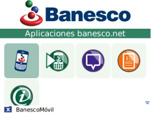 blackberry Banesco Móvil app Screenshot