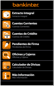 Bankinter Empresas for blackberry app Screenshot