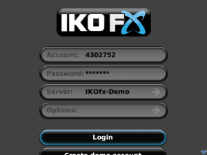 IKOFX bTrader for blackberry app Screenshot