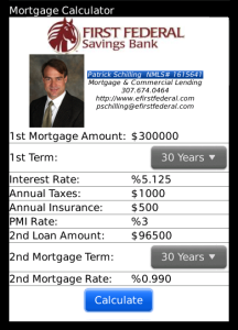 Patrick Schilling Mortgage Calculator for blackberry app Screenshot
