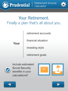 Retirement Income Calculator for blackberry app Screenshot