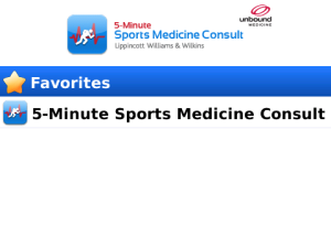 5 Minute Sports Medicine Consult