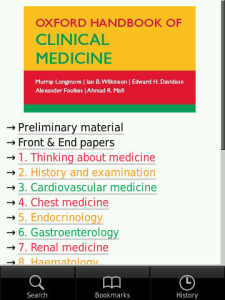 Oxford Handbook of Clinical Medicine for blackberry app Screenshot