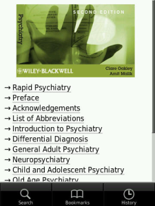 Rapid Psychiatry for blackberry app Screenshot