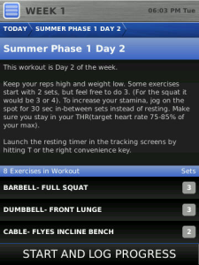 Summer Workout Pack for blackberry app Screenshot