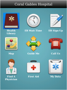 Coral Gables Hospital for blackberry app Screenshot