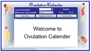 Ovulation Calendar for blackberry app Screenshot