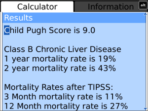 GI Calc for blackberry app Screenshot