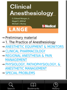 Clinical Anesthesiology for blackberry app Screenshot