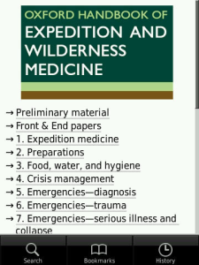 Oxford Handbook of Expedition and Wilderness Medicine for blackberry app Screenshot