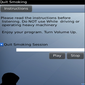Quit Smoking Hypnosis Program for blackberry app Screenshot