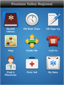 Fountain Valley Regional Hospital for blackberry app Screenshot