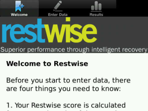 Restwise for blackberry app Screenshot