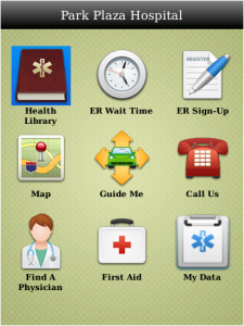 Park Plaza Hospital for blackberry app Screenshot