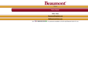 Beaumont Hospitals for blackberry app Screenshot