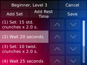 Crunches Ab Exercises for blackberry app Screenshot