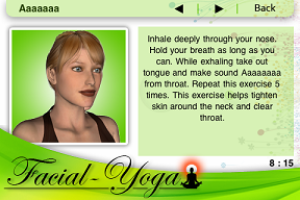 101 A Facial Yoga and Facelift for blackberry app Screenshot