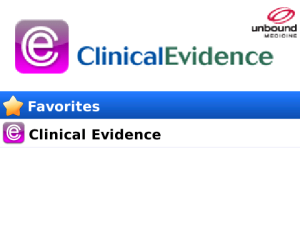 Clinical Evidence for blackberry app Screenshot