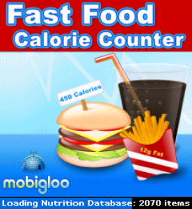 Fast Food Calorie Counter for blackberry app Screenshot