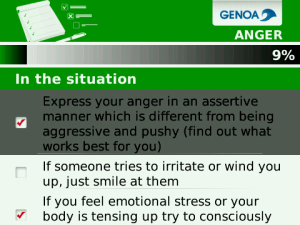 Anger Management Checklist for blackberry app Screenshot