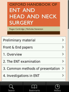 Oxford Handbook of ENT and Head and Neck Surgery for blackberry app Screenshot