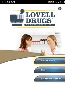 Lovell Drugs Torch for blackberry app Screenshot