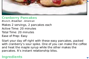 Heart Matters Recipes for blackberry app Screenshot