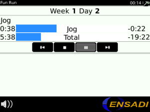 Fun Run for blackberry app Screenshot