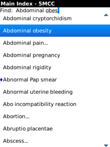 Skyscape Clinical Constellation for blackberry app Screenshot