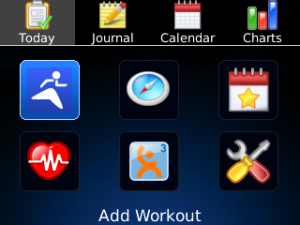 MySportTraining for blackberry app Screenshot