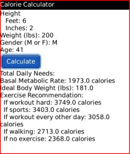 Calorie Calculator