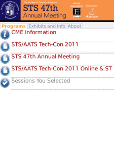2011 STS 47th Annual Meeting eGuide for blackberry app Screenshot
