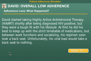 Patient Adherence Simulator for blackberry app Screenshot