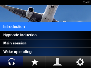 Manage Fear of Flying Now for blackberry app Screenshot