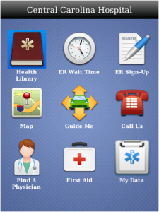 Central Carolina Hospital for blackberry app Screenshot