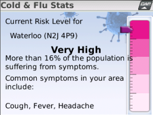 COLD-FX Cold and Flu Tracker for blackberry app Screenshot