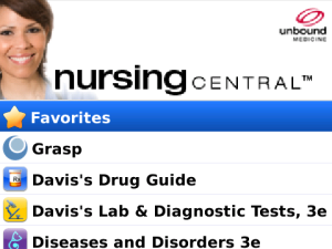 Nursing Central for blackberry app Screenshot