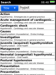 MedHand Reader for blackberry app Screenshot