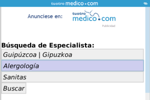 Tuotromedico for blackberry app Screenshot