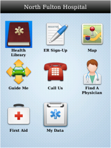 North Fulton Hospital for blackberry app Screenshot